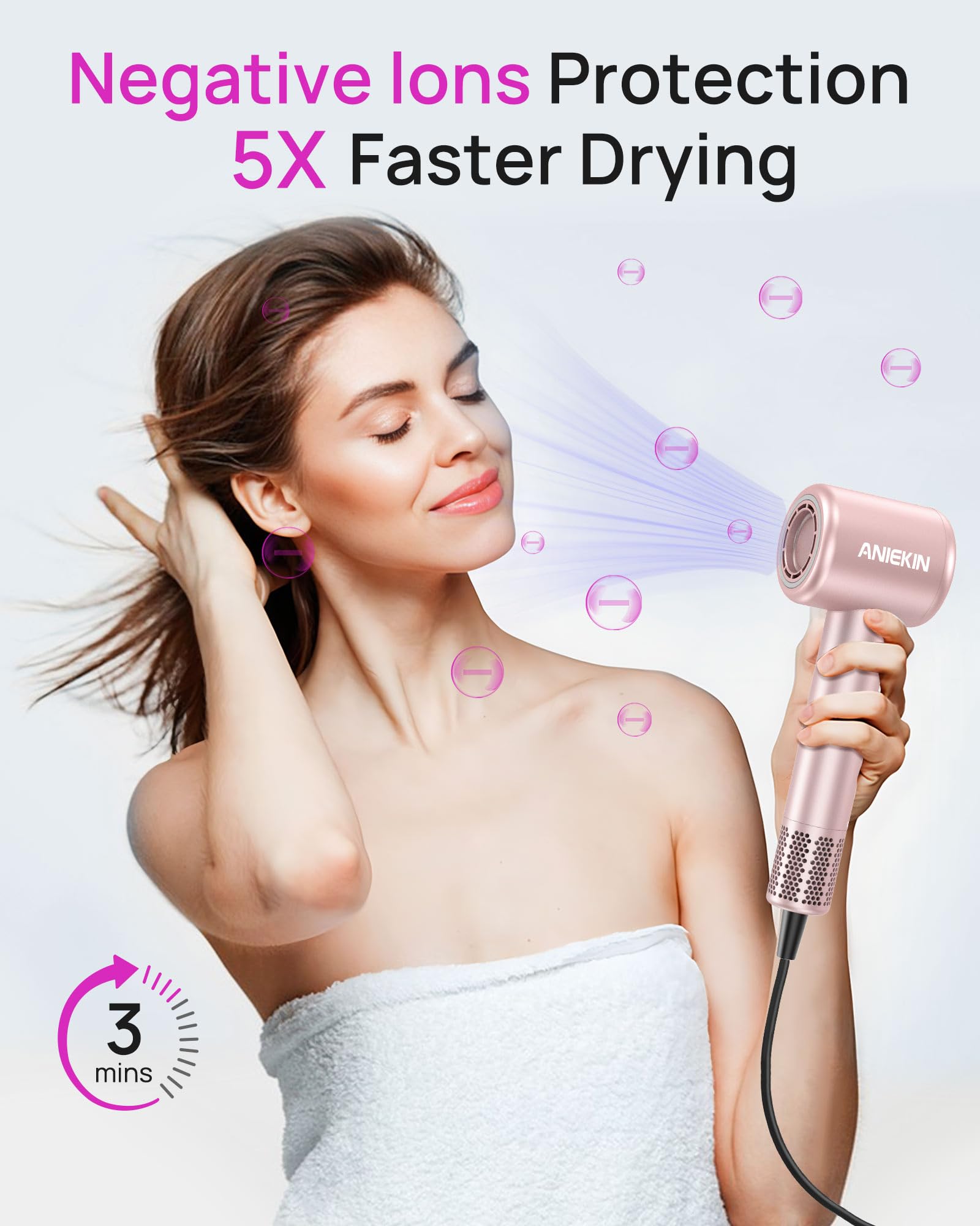 mimi Anion High Speed Hair Dryer ドライヤー Amazon.com : Hair Dryer, High-Speed Ionic Low Noise Blow Dryer